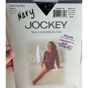 Vintage 2000 Jockey NEW Womens Navy Control Top‎ Pantyhose in Medium Tall
